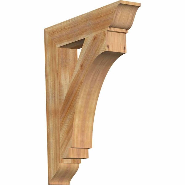 Ekena Millwork 6 in. x 40 in. x 32 in. Western Red Cedar Imperial Traditional Rough Sawn Bracket