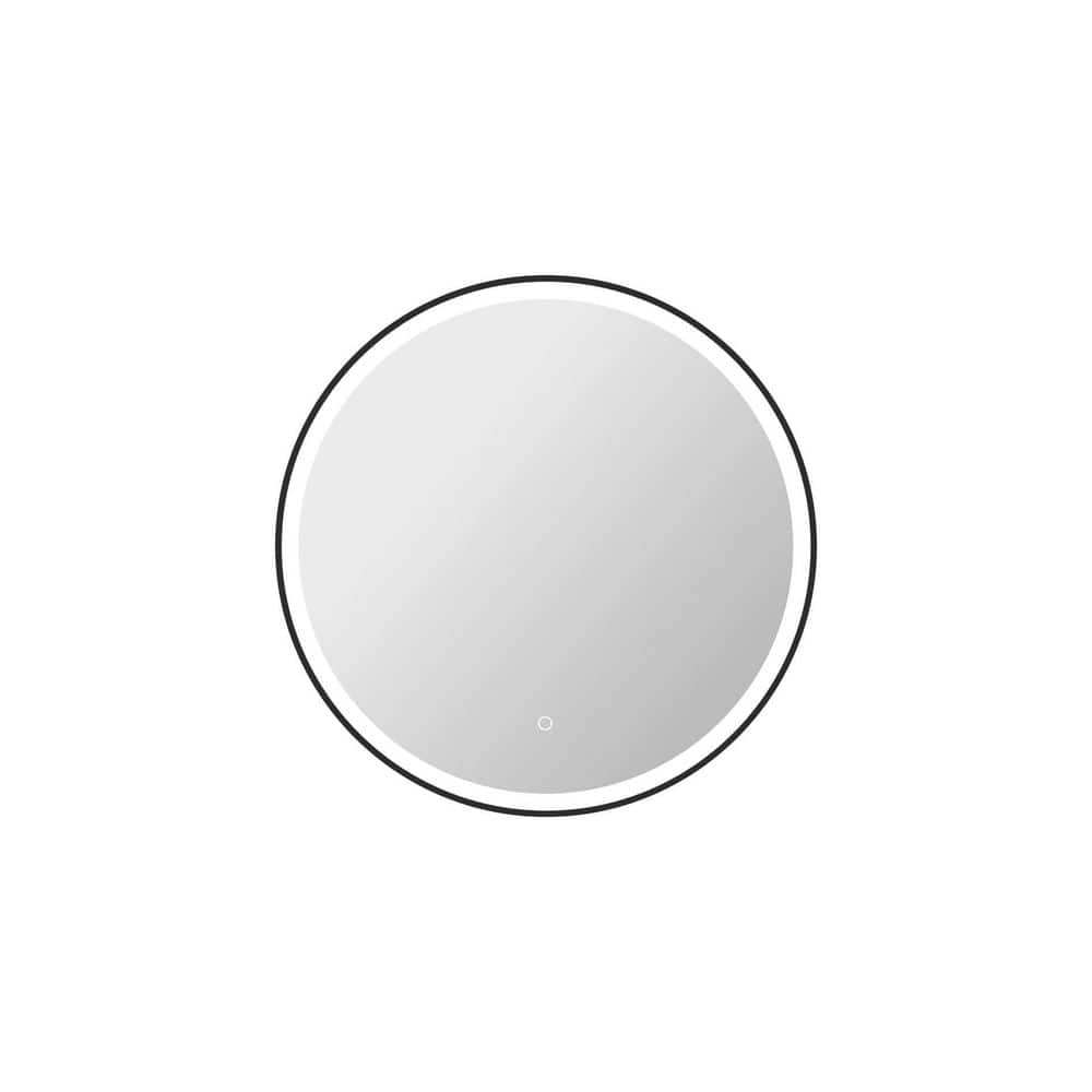 32 in. W x 32 in. H Round Framed LED Wall Mirror in Black price history on PriceWatchPro