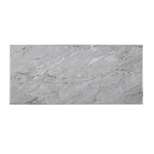 Jeffrey Court Take Home Tile Sample - Mountain Storm Gray 3 in. x 6 in. Glossy Ceramic