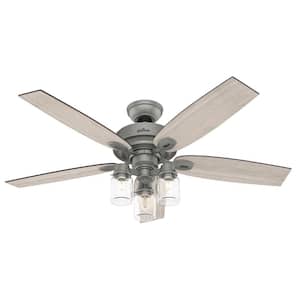 Crown Canyon 52 in. LED Indoor Matte Nickel Ceiling Fan with Light Kit