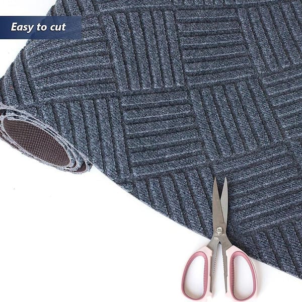 Litahome Gray Non-Slip 1 ft. x 12 ft. Indoor Custom Area Rug