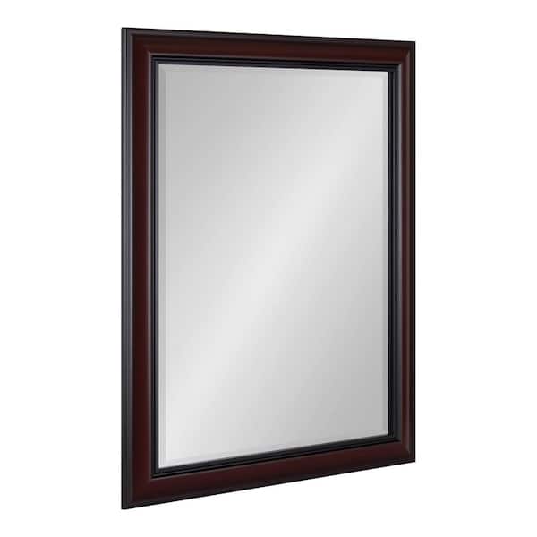 Kate and Laurel Dalat 22.00 in. W x 28.00 in. H Cherry Rectangle Traditional Framed Decorative Wall Mirror