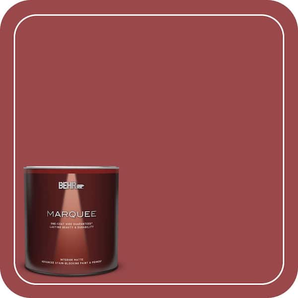 BEHR MARQUEE 1 qt. #150D-7 Regal Red Matte Interior Paint & Primer