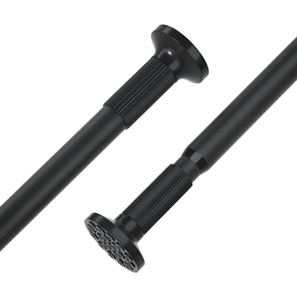 Dual-End Adjustable Tension Curtain Rod 51-146 Inch No-Drill Carbon Steel Rust-Resistant Spring Rod for Patio, Window