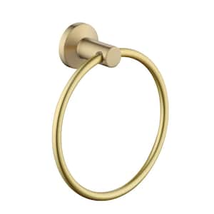 Dorind Wall Mounted Towel Ring in Brushed Gold