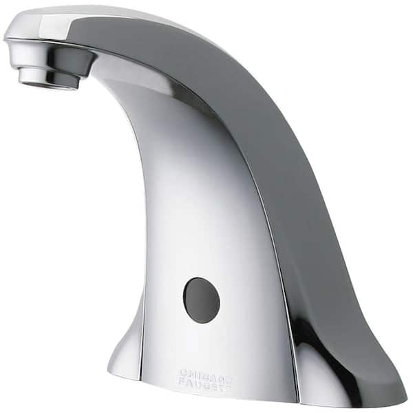 Chicago Faucets E-Tronic 40 12-Volt AC Single Hole Touchless Bathroom Faucet in Chrome