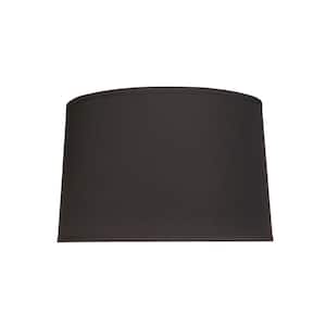 14 in. x 9 in. Black and Gold Inside Hardback Empire Lamp Shade
