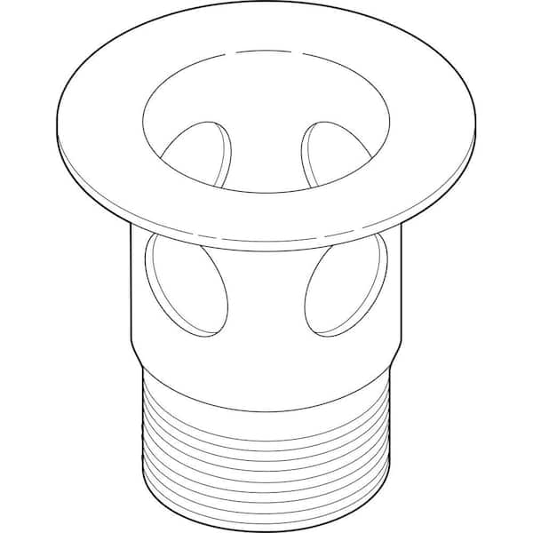 Delta 21/8 in. Metal Drain Flange for Bathroom Sinks in Brushed Nickel