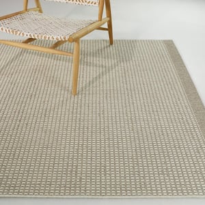 Rosei Beige 5 ft. 3 in. x 7 ft. Textured Indoor/Outdoor Area Rug