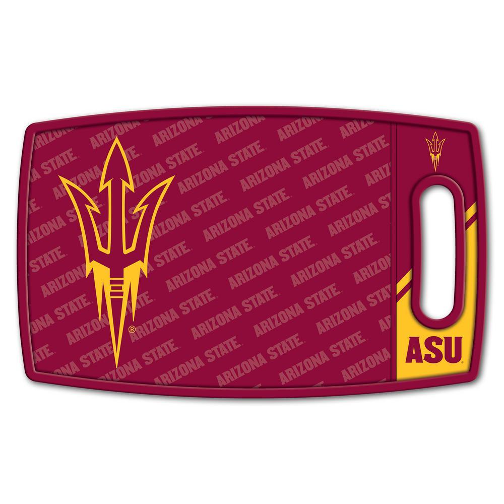NCAA Arizona State Sun Devils Logo Series Cutting Board 9in x 0.5in- Rectangle- Manufactured Wood and polypropylene
