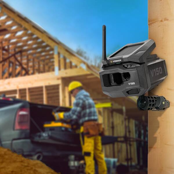 VOSKER Solar Powered Wireless 4G LTE Cellular Outdoor Bullet Security Camera with Rechargeable Battery