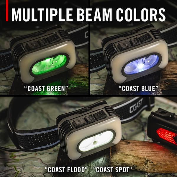 Coast RL35R 1100 Lumens Voice Activated Rechargeable Headlamp