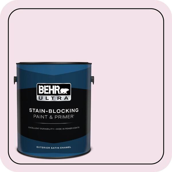 BEHR ULTRA 1 gal. #690C-2 Pink Amour Satin Enamel Exterior Paint & Primer