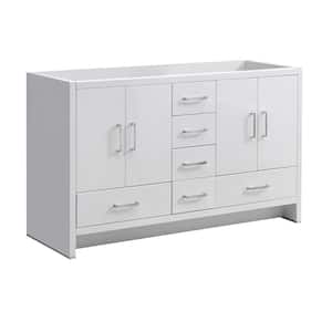 Imperia 60 in. Modern Double Bath Vanity Cabinet Only in Glossy White