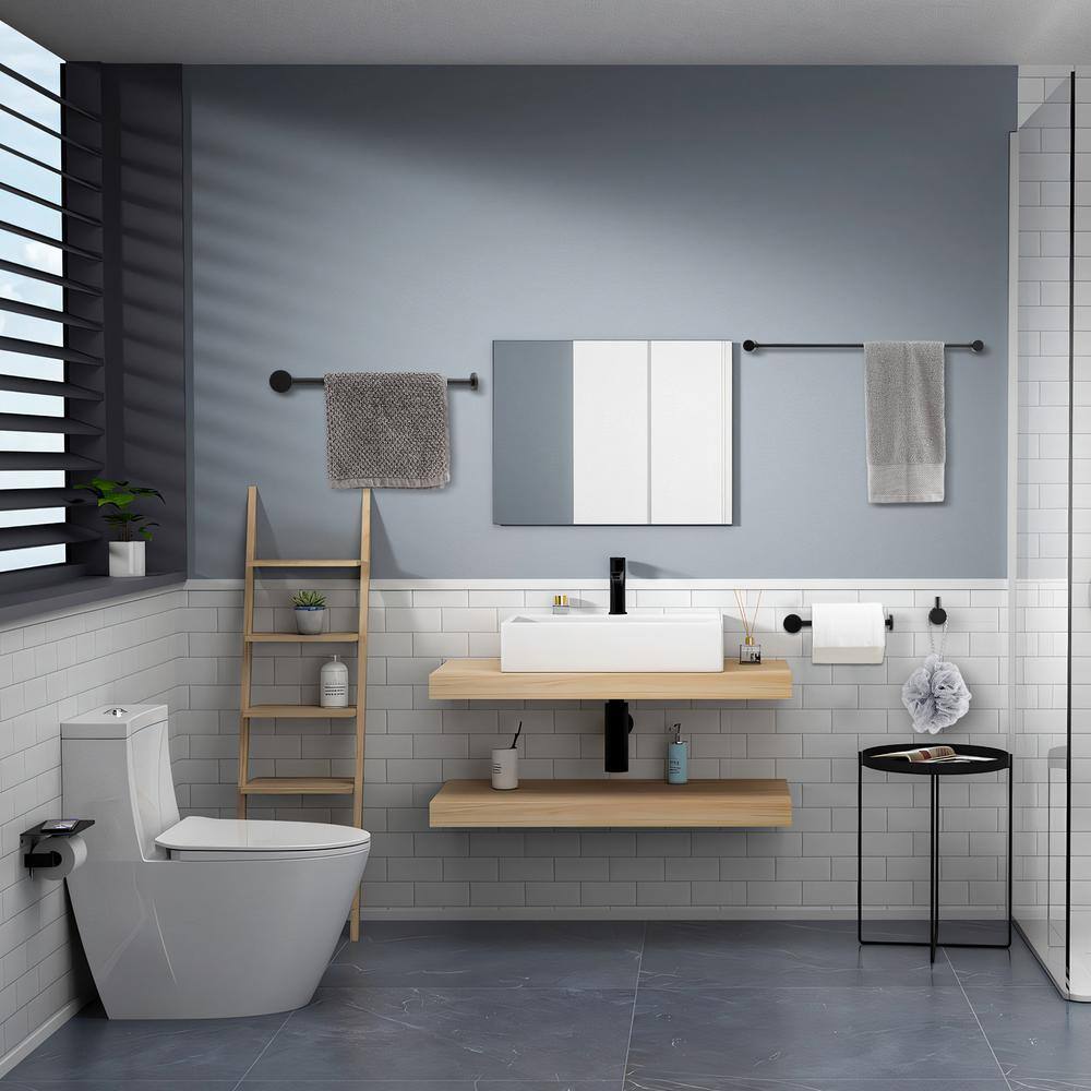 Matte Black Stainless Steel 24" Bathroom Hardware Set