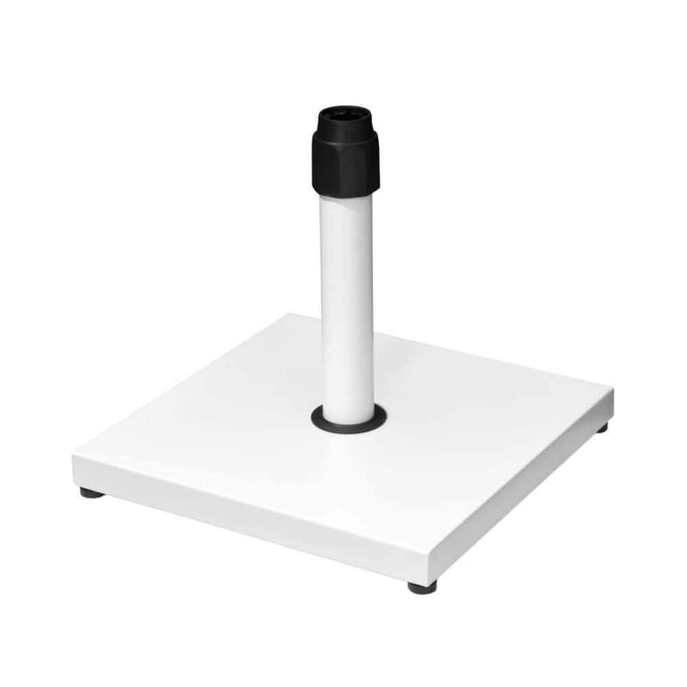 45 lb. Patio Umbrella Base, Heavy Duty Fringe Umbrella Stand Pre-Filled Concrete, No Sand Water Needed for Deck in White price history on PriceWatchPro