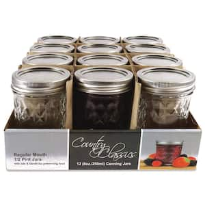 8 oz. Regular Mouth Glass Canning Jar (2 packs of 12)