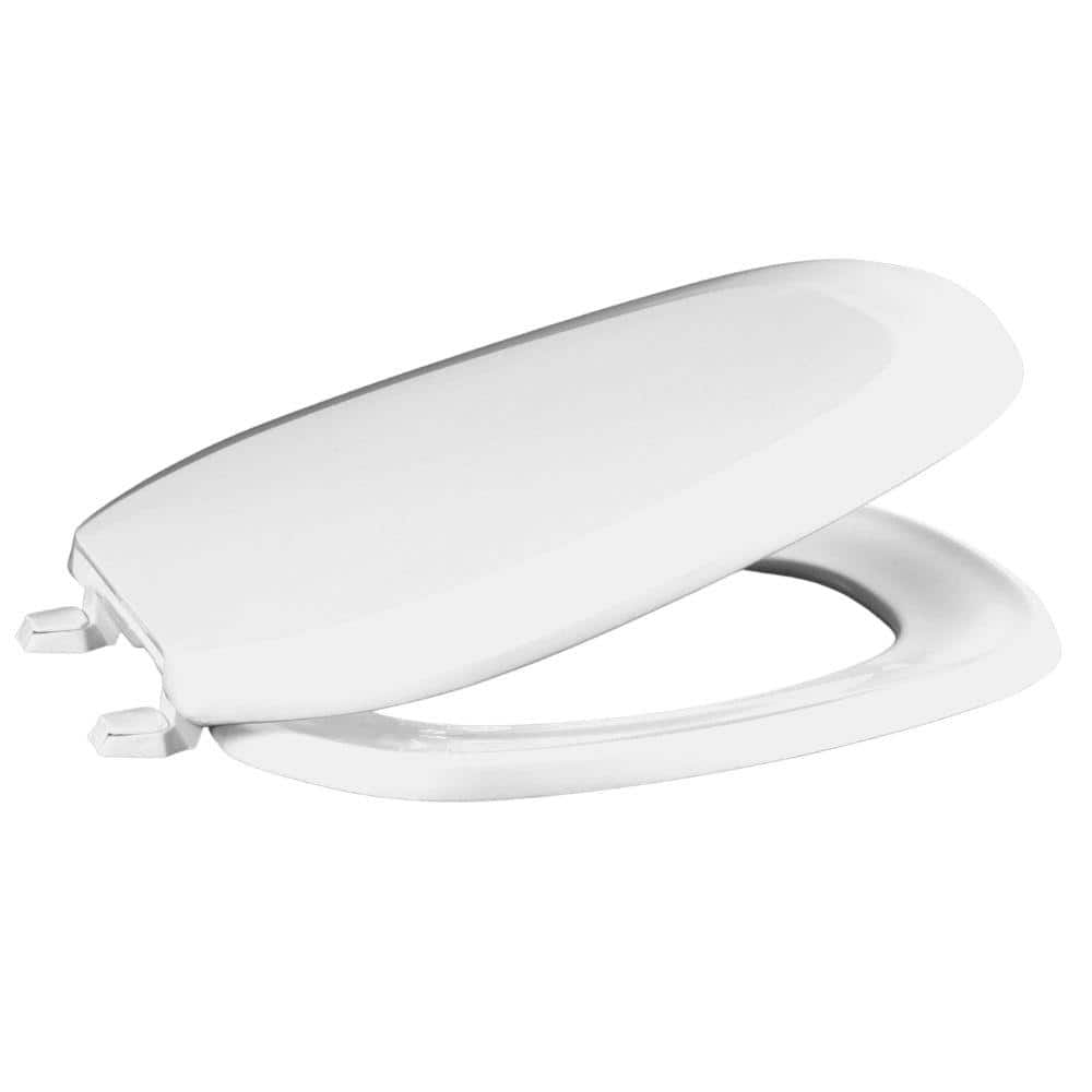 White Polypropylene Round Toilet Seat with Lid