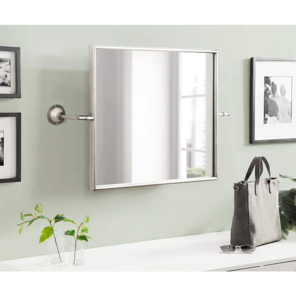 Darbridge Silver Rectangular Pivot Bathroom Vanity Mirror
