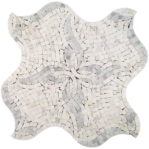 Ivy Hill Tile Starfish 12 in. x 12 in. x 10 mm Polished Marble Mosaic Tile