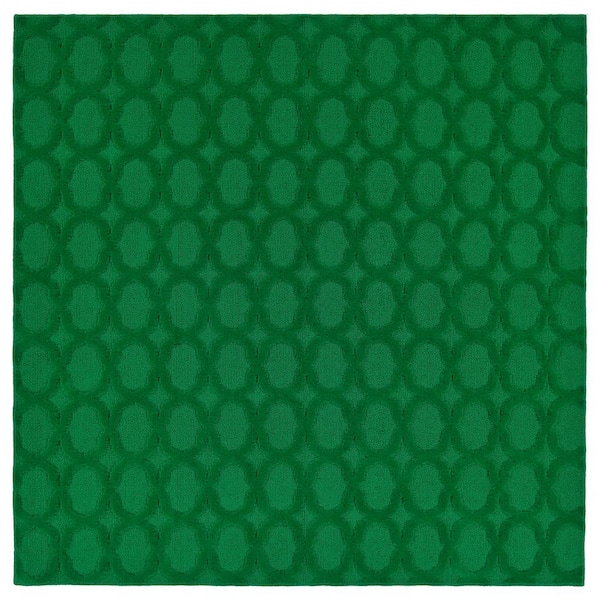 Garden Trellis Green 6 ft. x 6 ft. Square Indoor/Outdoor Area Rug