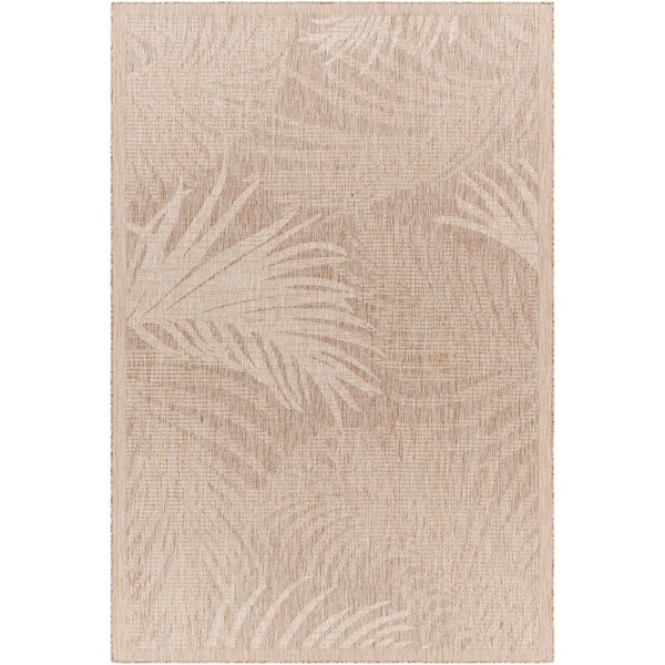 Livabliss Lamar Tan 9 ft. x 12 ft. Coastal Indoor/Outdoor Area Rug