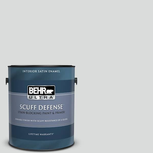 BEHR ULTRA 1 gal. #PPL-65 Silver Charm Extra Durable Satin Enamel Interior  Paint & Primer 775001 - The Home Depot