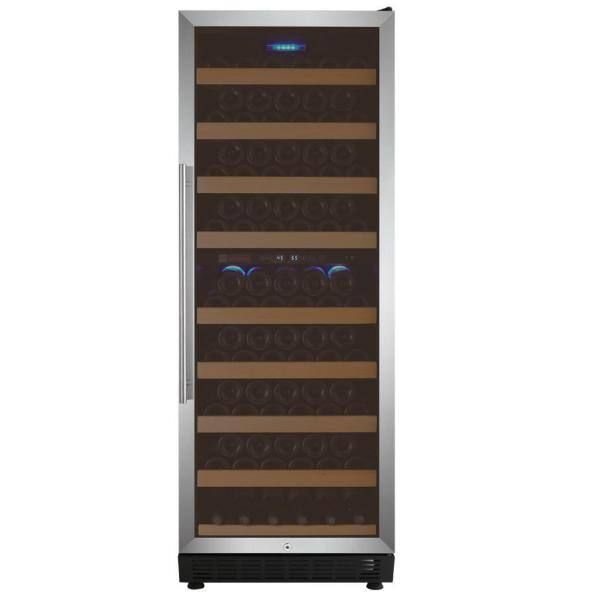 24" Stainless Steel Dual Zone Freestanding Wine Refrigerator