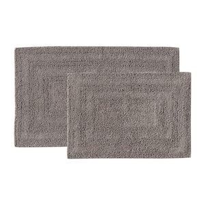 Logan Cotton Brown Solid 2-Piece Rug Set 17 in. x 24 in./21 in. x 34 in.