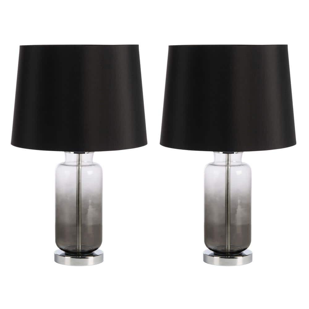UPC 195058000055 product image for Kelsia 21. 2 in. Black Table Lamp with Black Shade (Set of 2) | upcitemdb.com