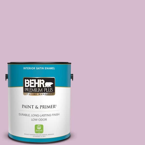 BEHR PREMIUM PLUS 1 gal. #680D-4 Velvet Slipper Satin Enamel Low Odor Interior Paint & Primer