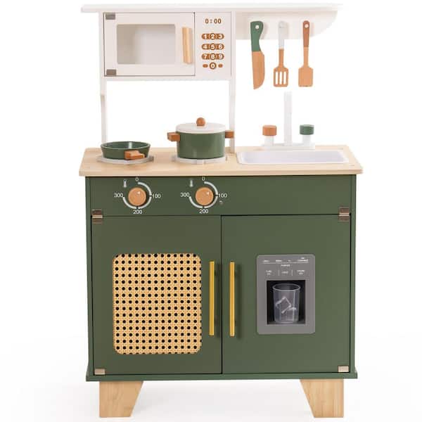 GOGEXX 21.65 in. W x 11.65 in. L x 31.5 in. H Kitchen Playset, Make Role-Playing Fun, Include Oven, Sink, Stove, Ice Machine