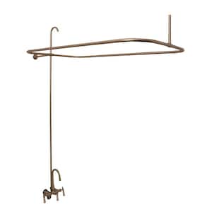 3-Handle Claw Foot Tub Faucet without Hand Shower in Brushed Nickel