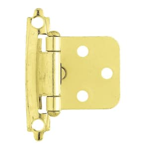 Polished Brass Self-Closing Overlay Cabinet Hinge (1-Pair)