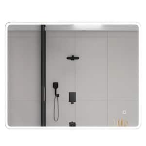 32 in. W x 24 in. H Large Rectangular Frameless Wall-Mount Anti-Fog LED Light Bathroom Vanity Mirror