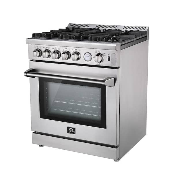 Skalk Valkuilen magie Forno Lseo 30 in. 4.23 cu. ft. Gas Range with Fan Convection Oven in  Stainless Steel FFSGS6275-30 - The Home Depot