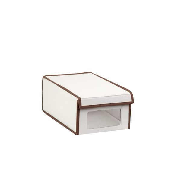 Honey-Can-Do Small Canvas Window Shoe Box in Natural