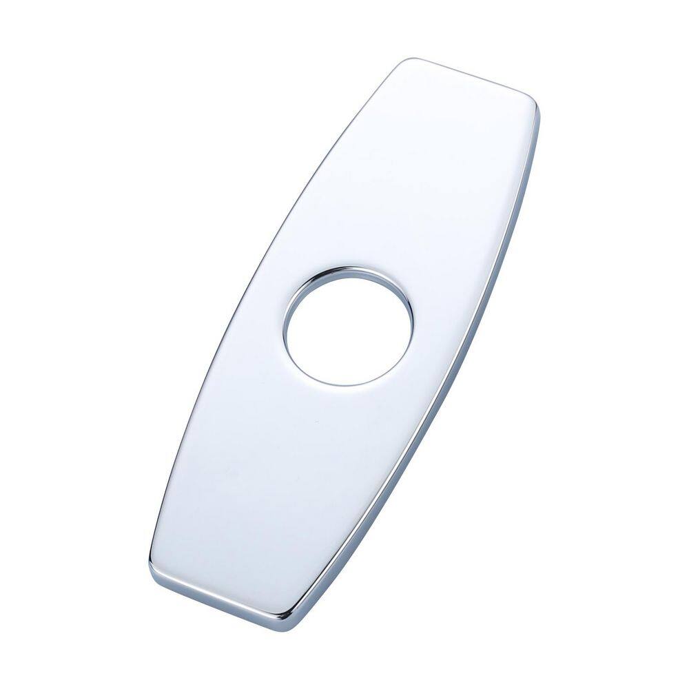 6.4 in. x 2.4 in. x 0.3 in. Stainles Steel Bathroom Sink Faucet Hole Cover Deck Plate Escutcheon in Polished Chrome price history on PriceWatchPro