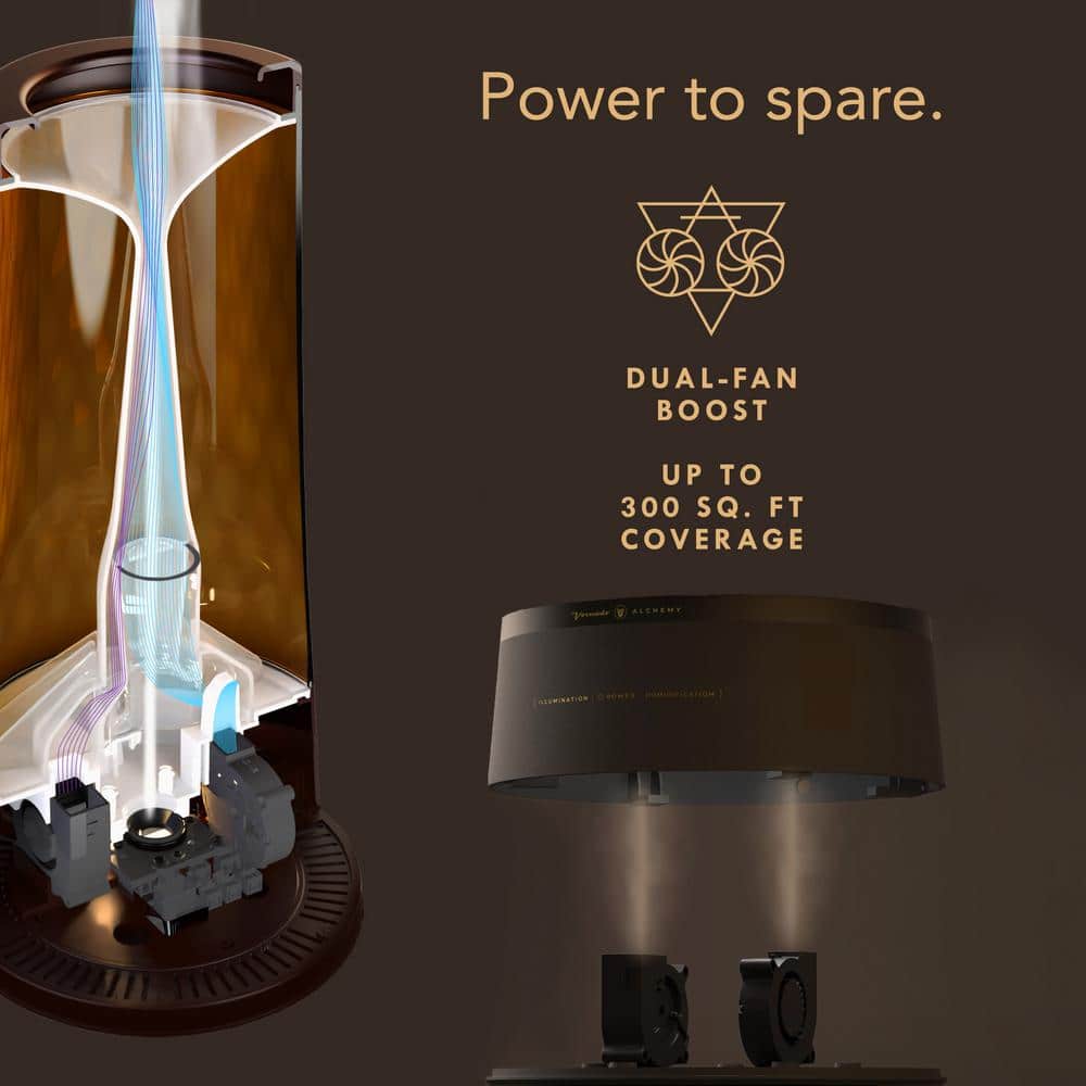Lucerna Black and Amber Ultrasonic Humidifier with Ambient Light
