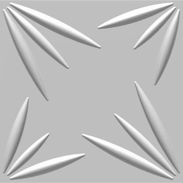 Milan 0.008 in. x 19.68 in. x 19.68 in. White Polystyrene