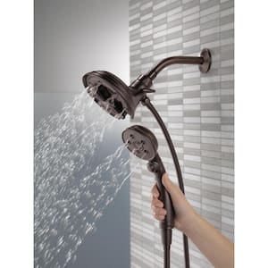 In2ition 4-Spray Patterns 2.50 GPM 6.13 in. Wall Mount Dual Shower Heads in Venetian Bronze