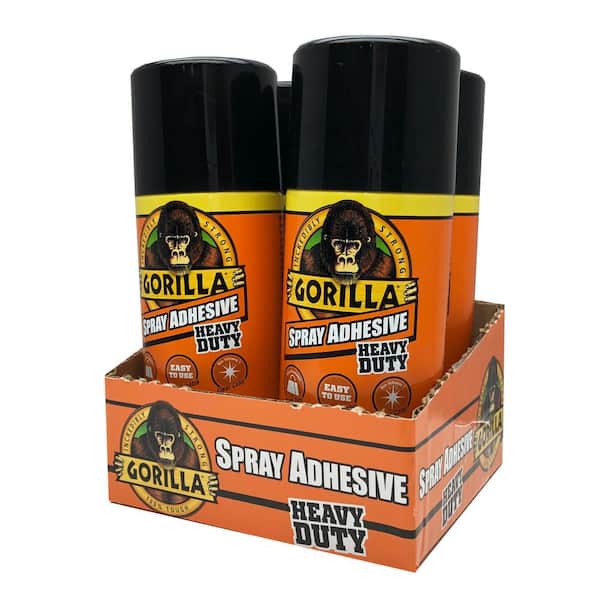 Gorilla Heavy Duty Spray Adhesive, Multipurpose and Repositionable, 4  Ounce, Clear, (Pack of 1)
