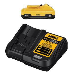 20-Volt MAX Compact Lithium-Ion 4.0Ah Battery Pack with 12-Volt to 20-Volt MAX Charger