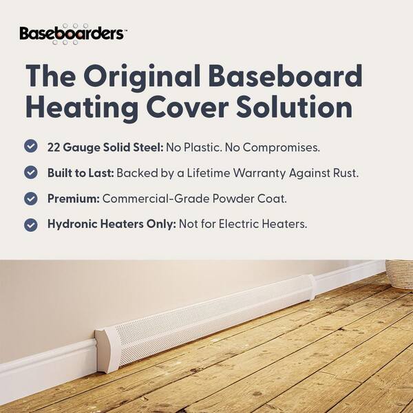 Baseboard Heater Cover, 2FT-4FT Retractable Galvanized Steel Easy Slip