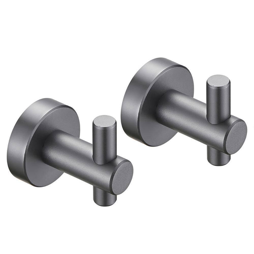 Single Robe Hook Towel Hook in Gray 2 Pack