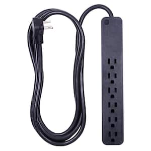 6-Outlet 1,560-Joules Surge Protector with 8 ft. Cord, Black