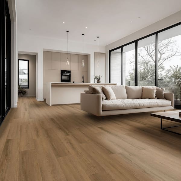 Mocha 22 MIL x 9 in. x 48 in. Medium Espresso Brown Click Lock Waterproof Luxury Vinyl Plank Flooring(20.96 sq.ft./Case)