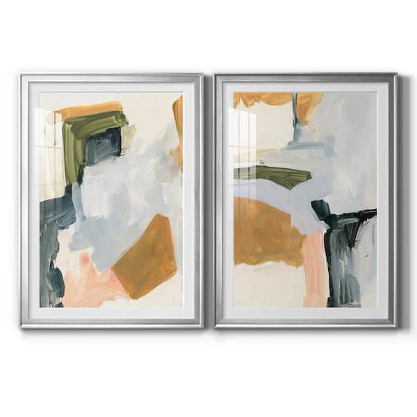 Wexford Home Palette Meld I By Wexford Homes 2 Pieces Framed Abstract Paper Art Print 26.5 in. x 36.5 in. .