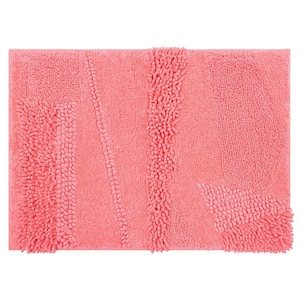 Composition Fiesta Hot Pink 24 in. x 60 in. Cotton Bath Mat