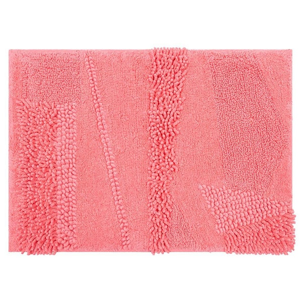 Mohawk Home Composition Fiesta Hot Pink 27 in. x 45 in. Cotton Bath Mat